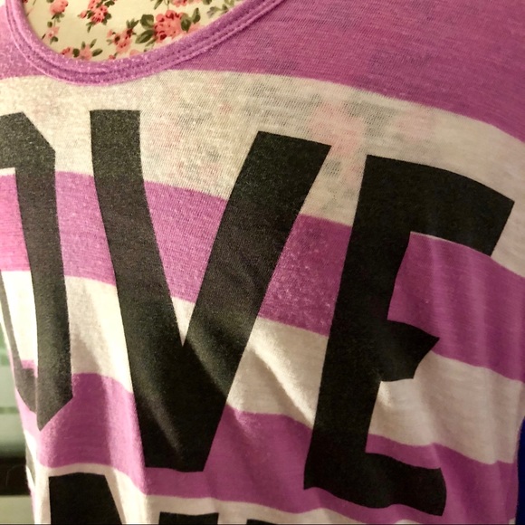 Victoria’s Secret LOVE PINK Striped Tank Medium - Picture 2 of 5
